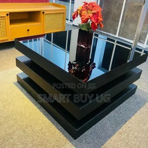 Brand New Glass Center Tables - Black - 80cm - Kampala