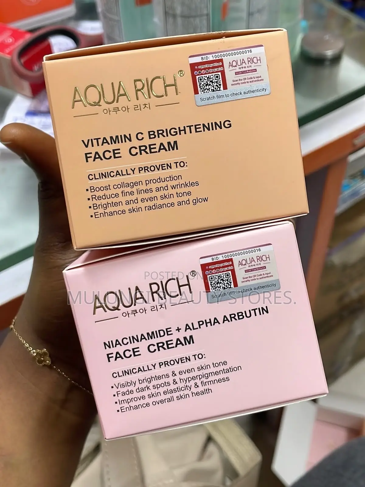 Aqua Rich Face Cream Formulated for Skin Brightening