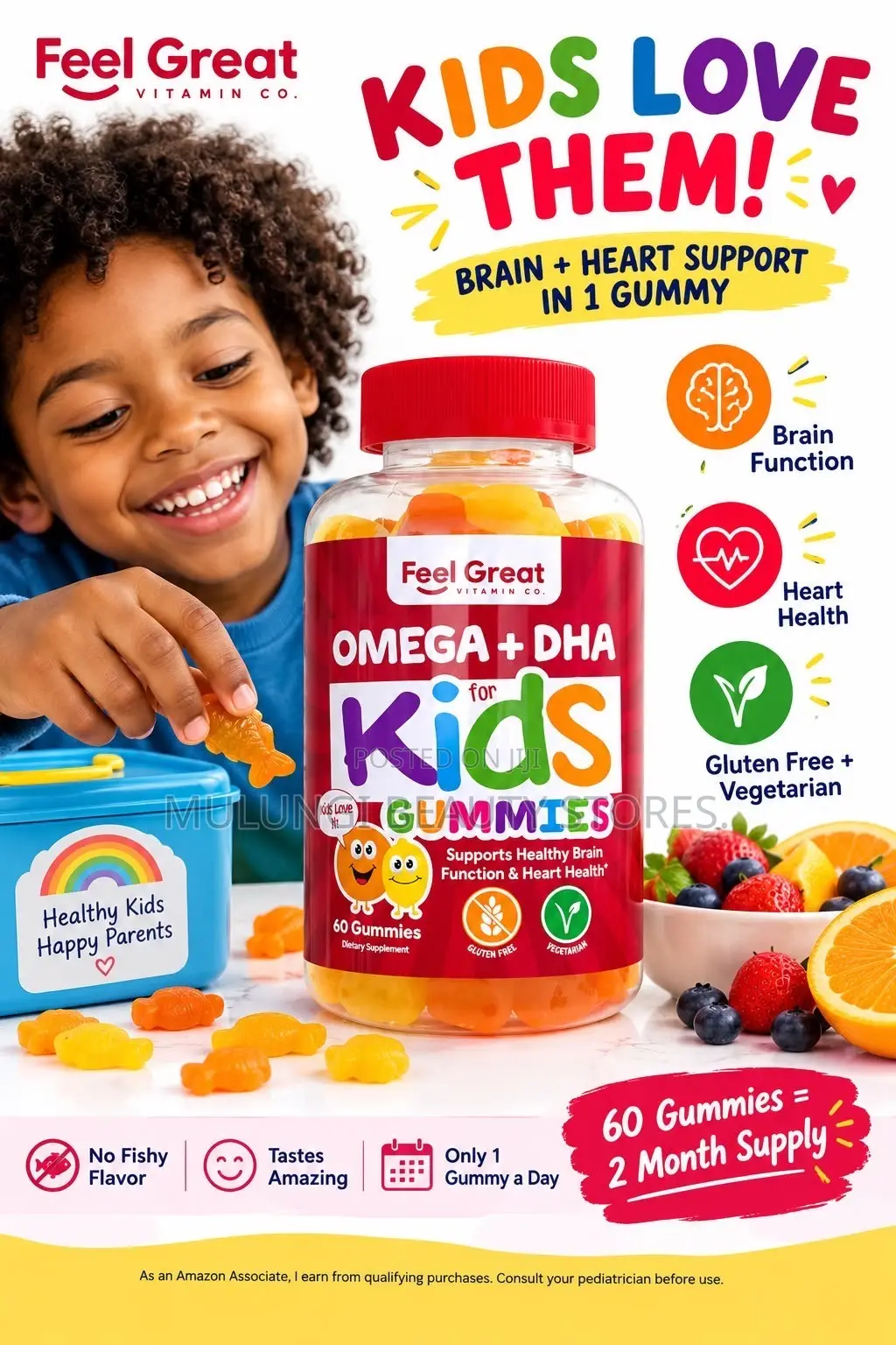 Multivitamin Gummies for Kids Dietary Supplement