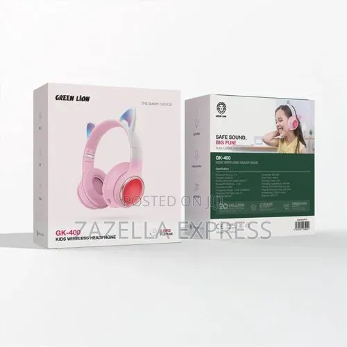 Greenlion GK400 Kids Wireless Headphones Cat Ears, 8 Hours