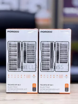 Porodo Techfix 97in1 Electric Screwdriver Kit, 3×Built-in LED Light