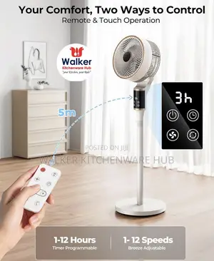 3D Oscillation 360 Pedestal Fan With Remote 
