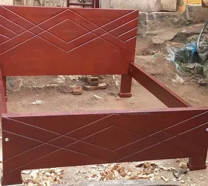 5 by 6 Plain Solid Wooden Bed