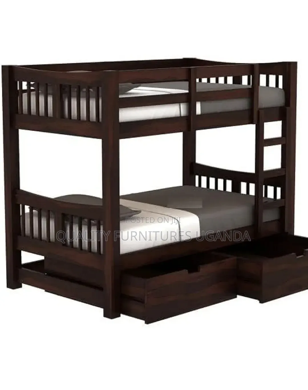 3 by 6 Coffee Brown Bunk Bed