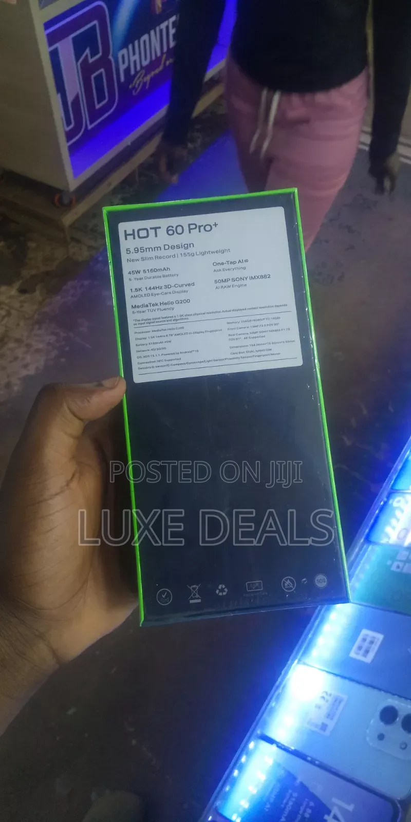 New Infinix Hot 60 Pro+ 256 GB Black