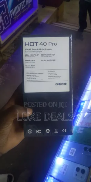 New Infinix Hot 40 Pro 256 GB Black