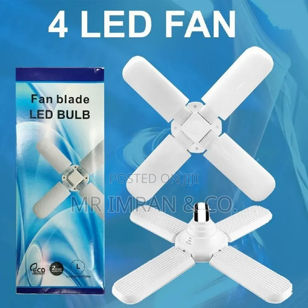 4-Blade Foldable Fan-Shaped LED Light Bulb