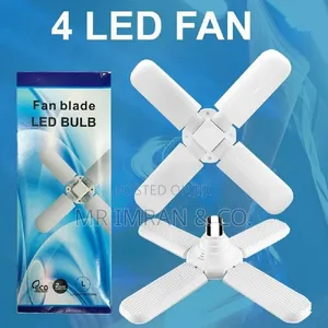 4-Blade Foldable Fan-Shaped LED Light Bulb
