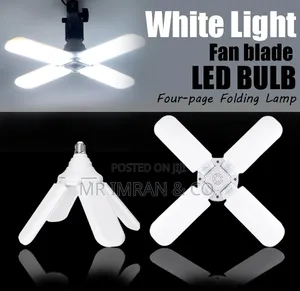 4-Blade Foldable Fan-Shaped LED Light Bulb