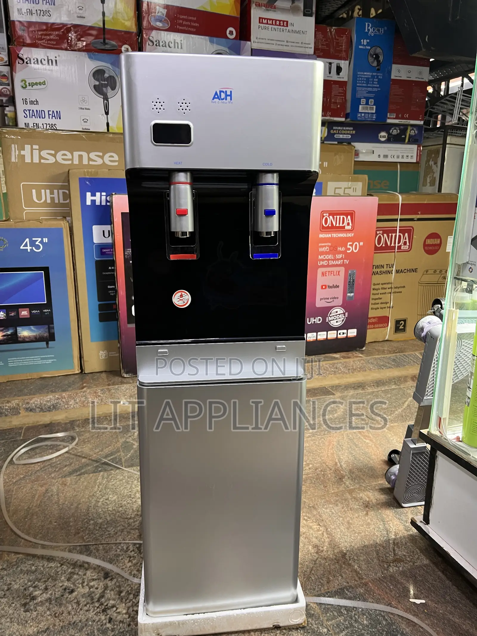 Adh Water Dispenser ,Hot and Cold With 2years Warranty and Storage.