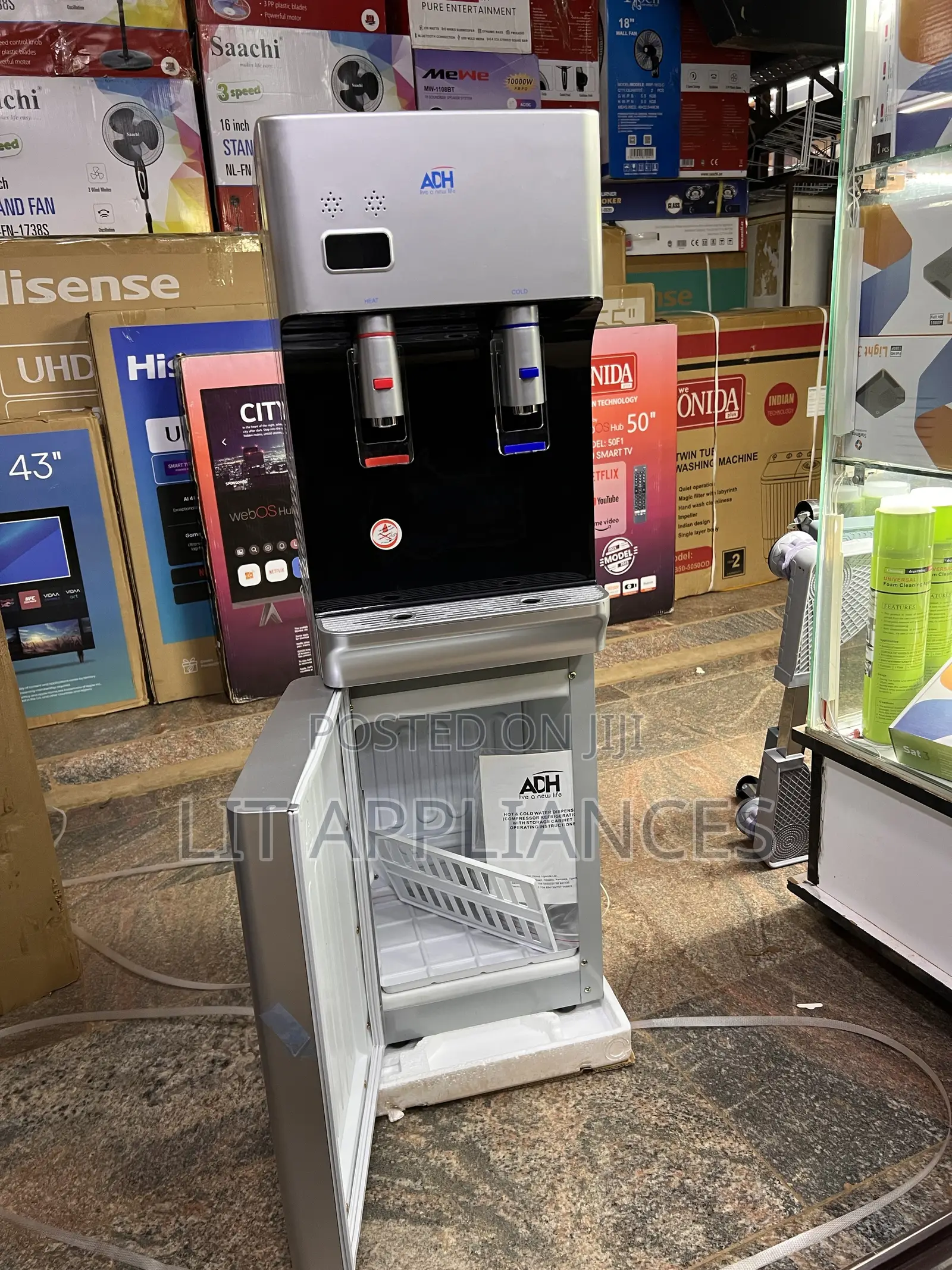 Adh Water Dispenser ,Hot and Cold With 2years Warranty and Storage.