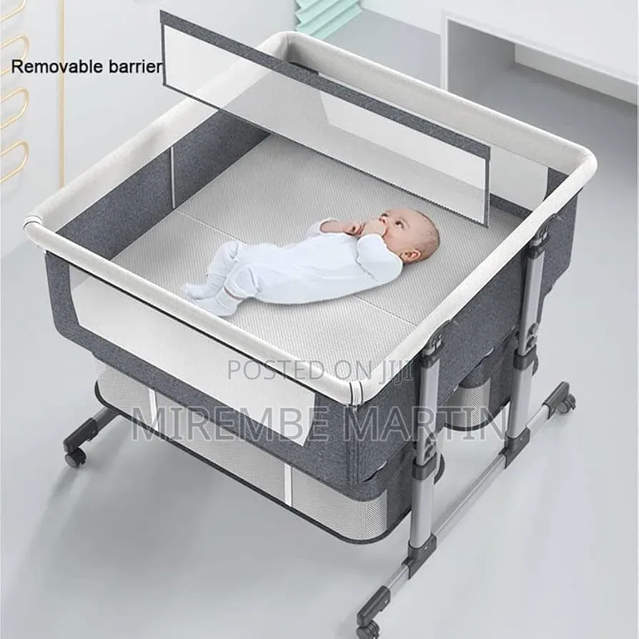 Baby Beside Crib, Twins Baby Bed Sleeper, Crib With Storage Basket