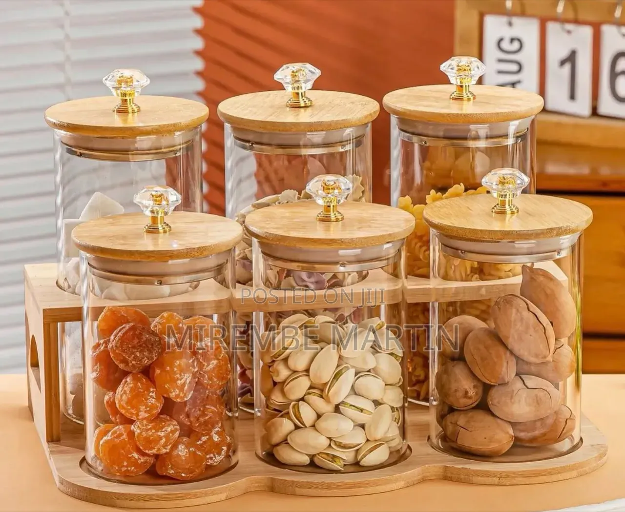 6-Piece Airtight Glass Storage Jar Set