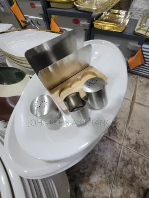 Stainless Steel Restaurant Table Condiment & Napkin Holder Set