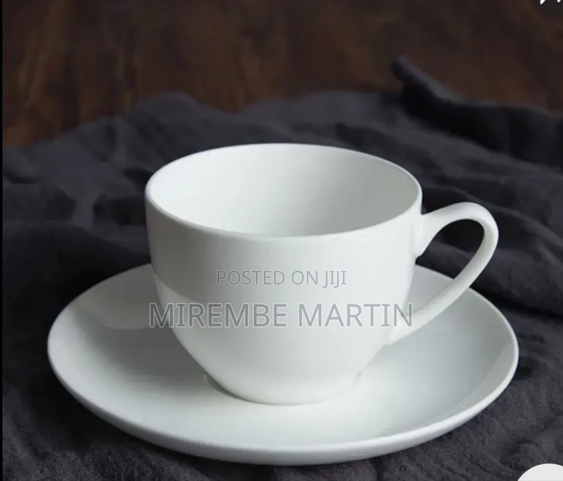 Classic White Ceramic or Porcelain Cup