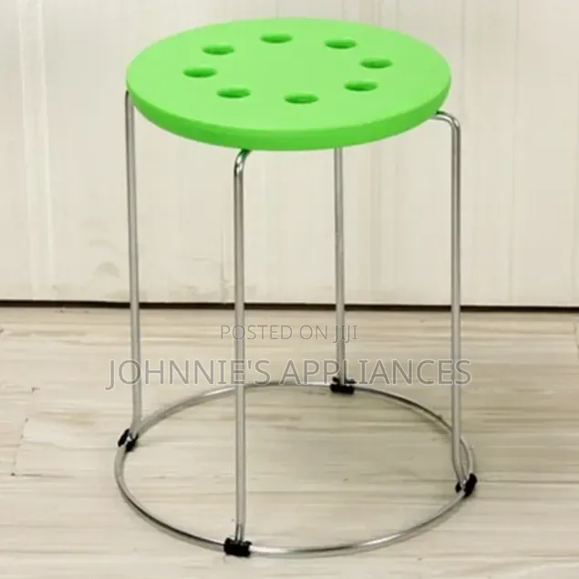 Round Plastic Seat Metal Stool