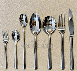 7-Piece Place Setting of Polished Stainless Steel Flatware,