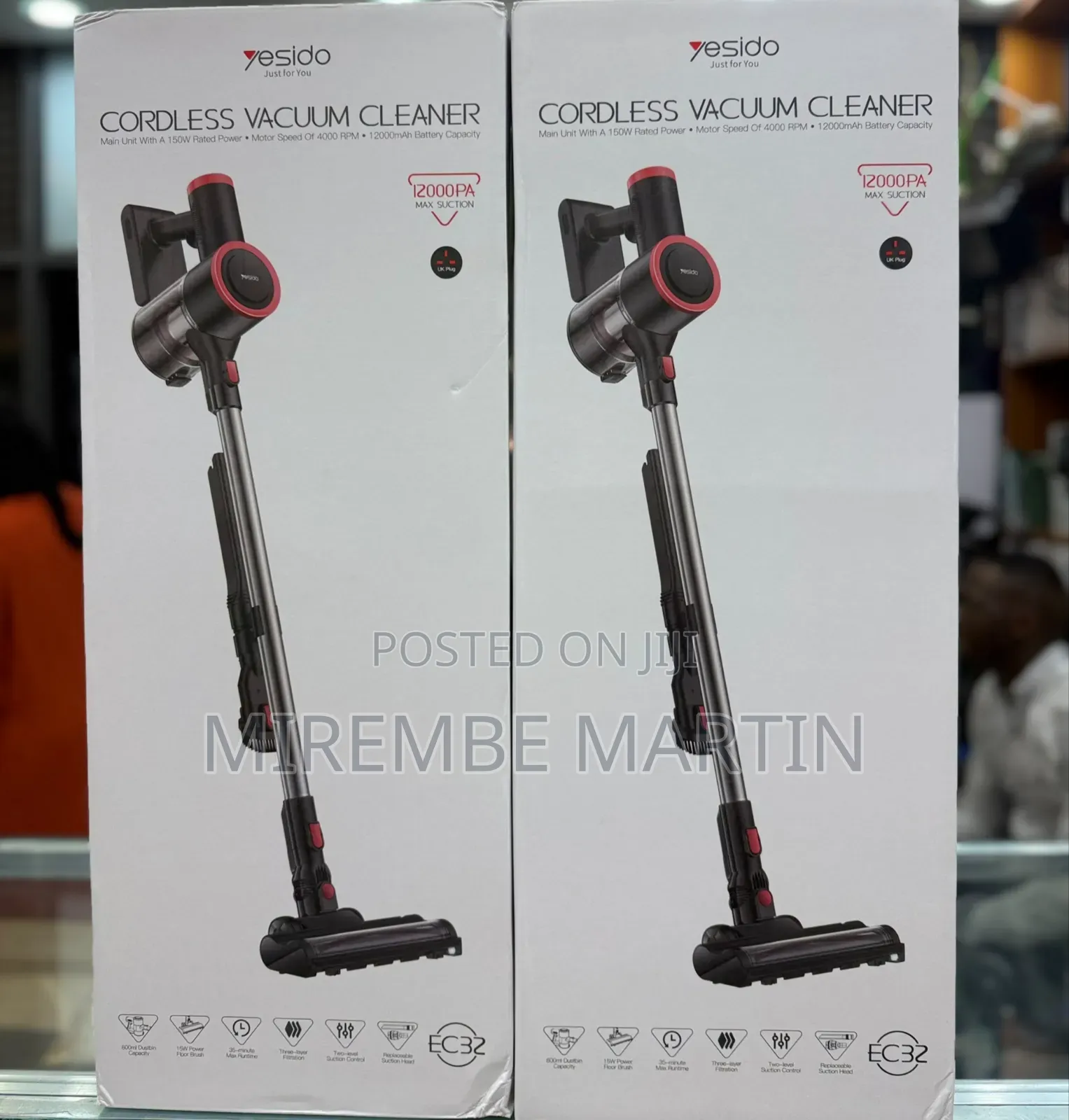 Yesido EC32 Cordless Handheld Wireless Vacuum Cleaner,