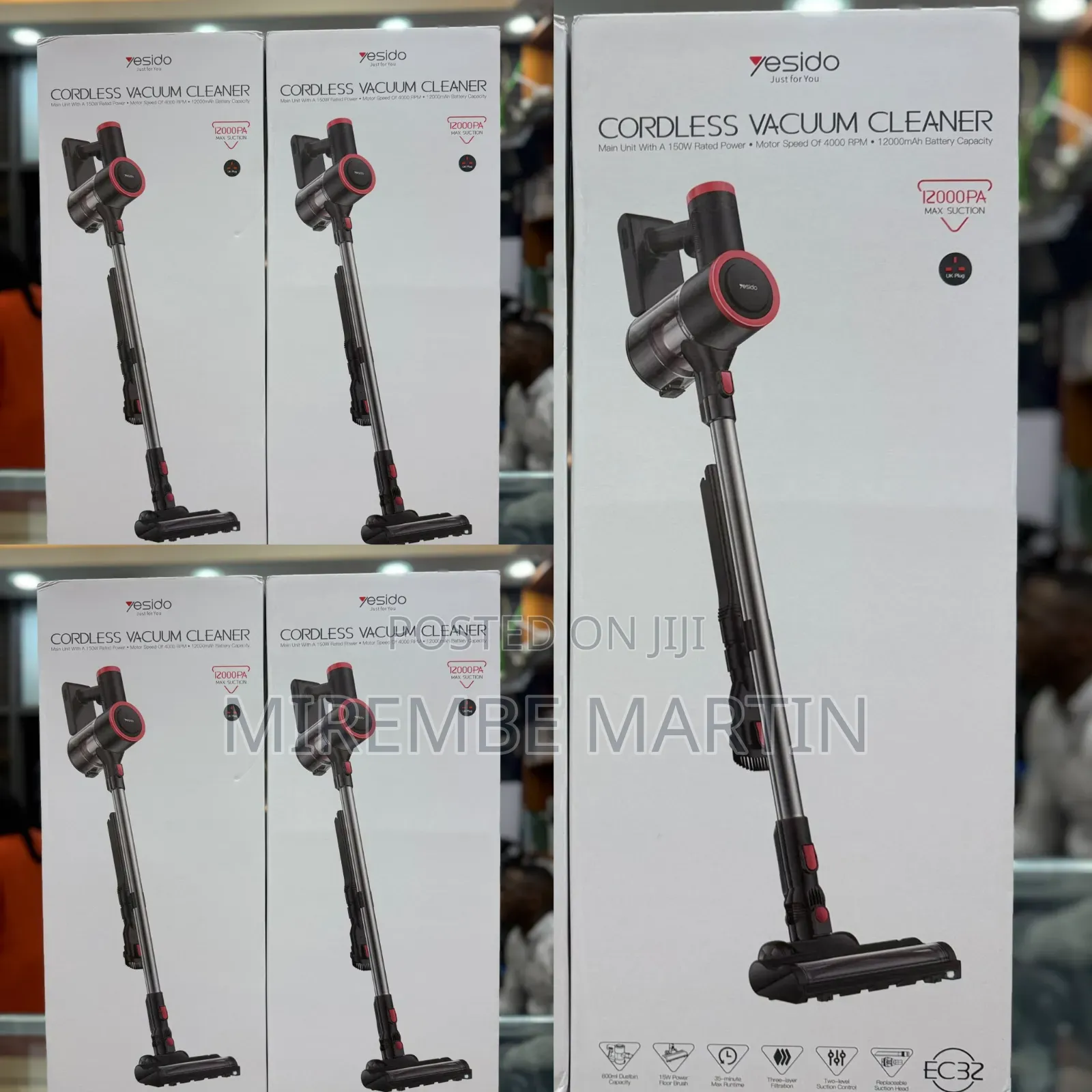 Yesido EC32 Cordless Handheld Wireless Vacuum Cleaner,