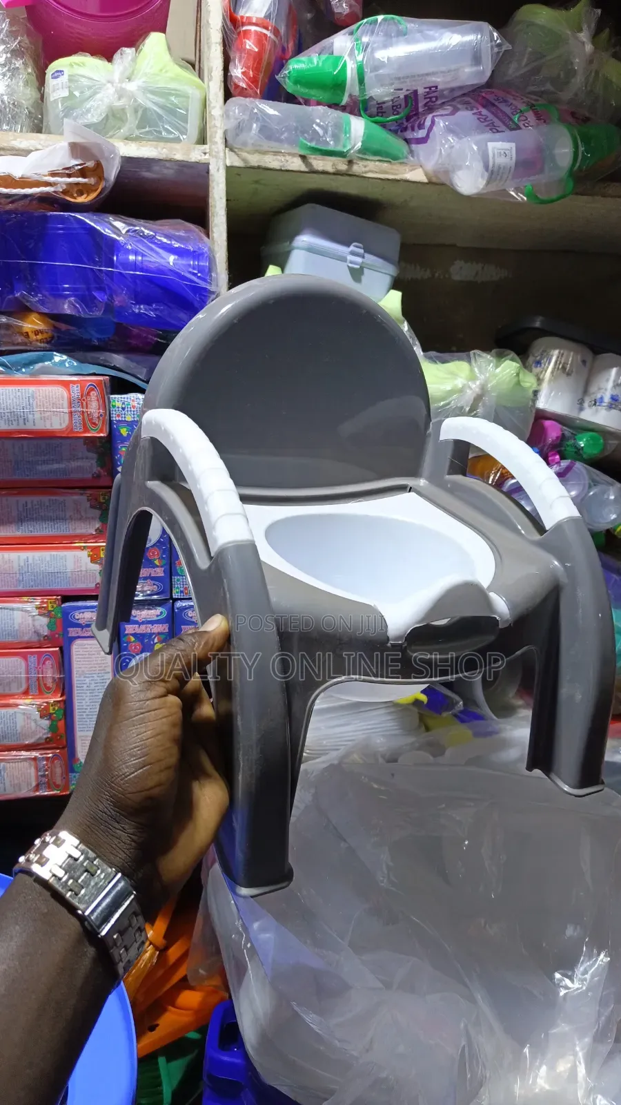 Plastic Baby Potty Plastic Baby Potty Gray