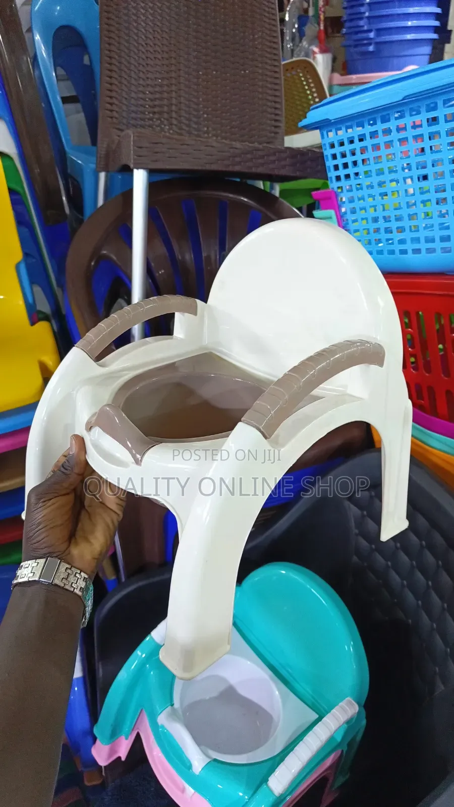 Plastic Baby Potty Plastic Baby Potty Gray