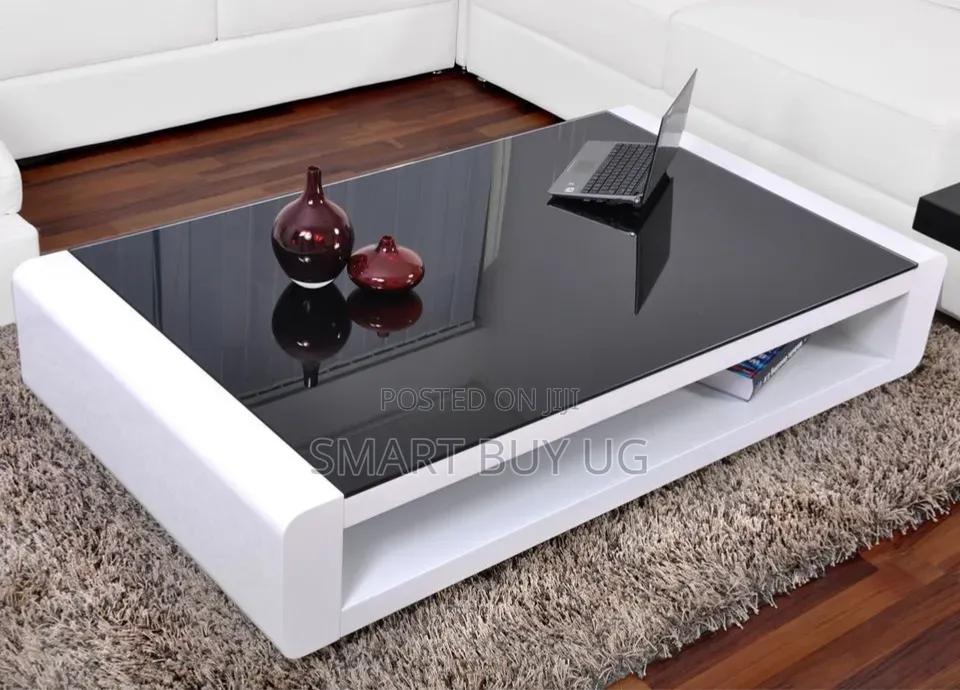 Brand New Glass Coffee Table - White - 120cm - Kampala
