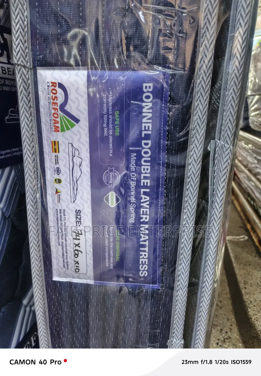 5*6*10 Inches Spring mattress.Bonnel Double Layer. Rosefoam
