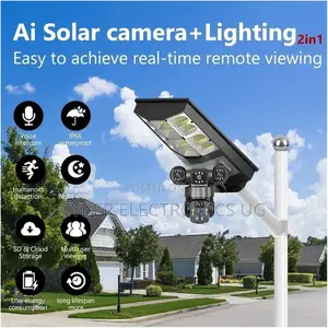 V380 Pro 12MP Multi Lens 4G Solar Street Light PTZ Camera