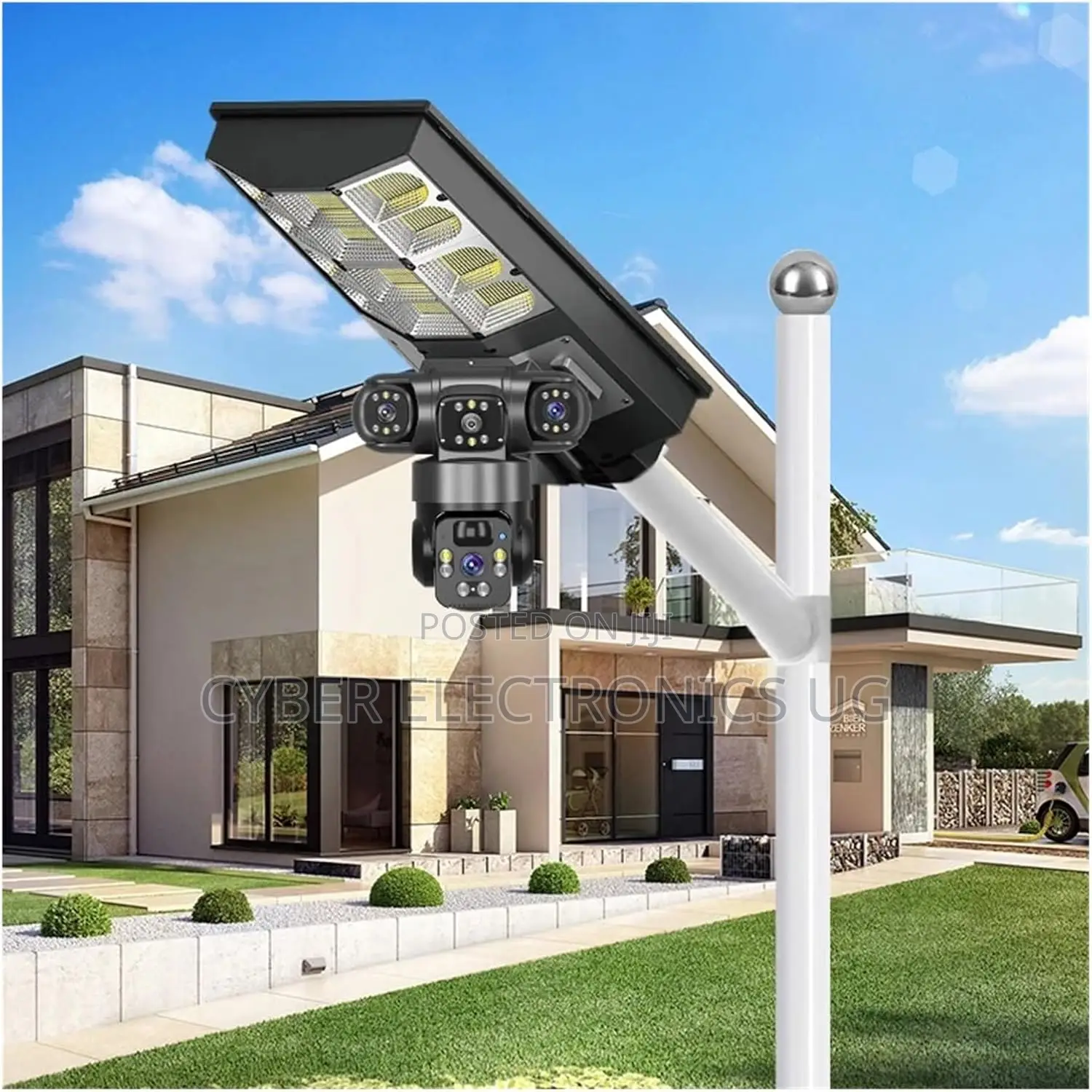 V380 Pro 12MP Multi Lens 4G Solar Street Light PTZ Camera