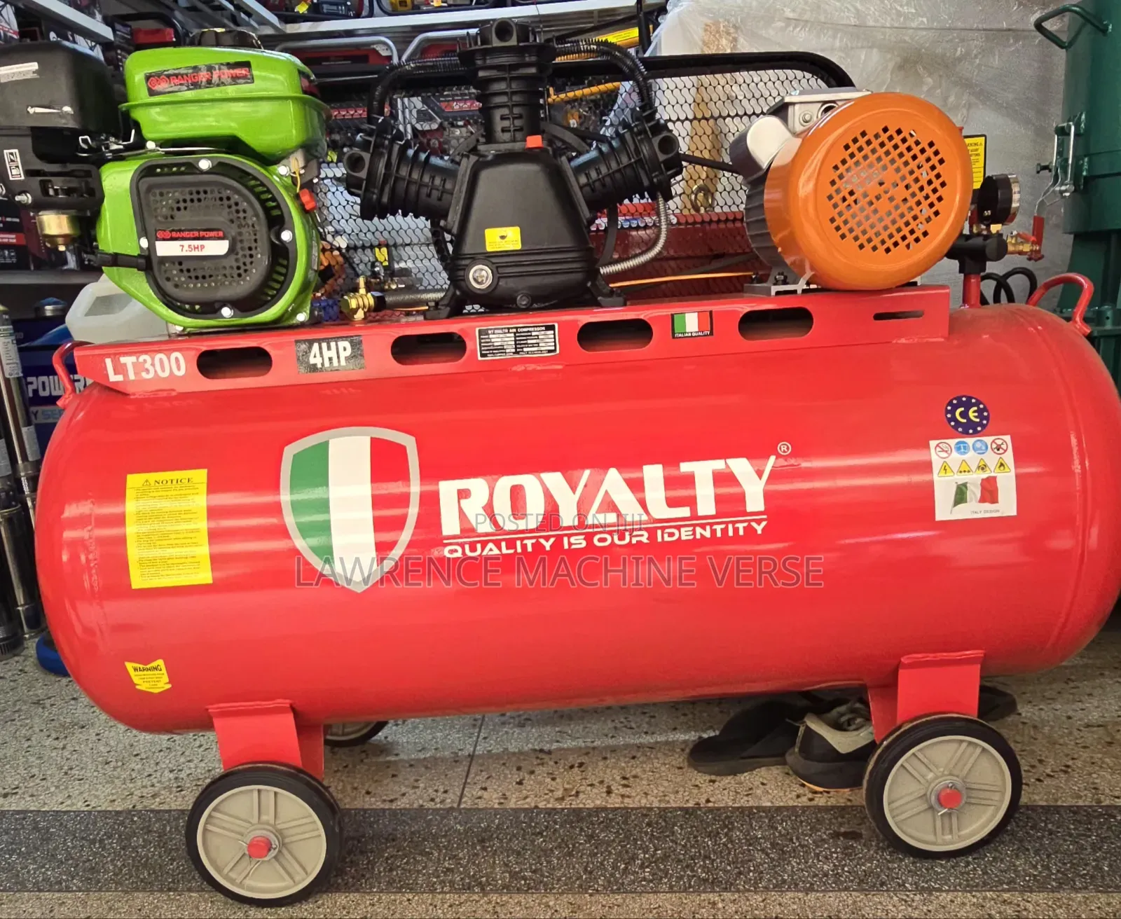 Air Compressor 300L Both Electric and Petrol