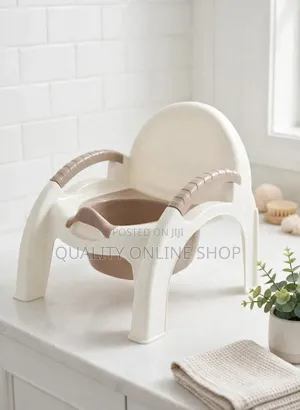 Beige/Cream Plastic Baby Potty Plastic Baby Potty