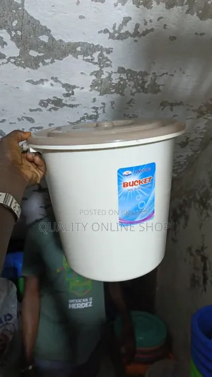 Beige/Cream 20litres Plastic Bucket Plastic Bucket