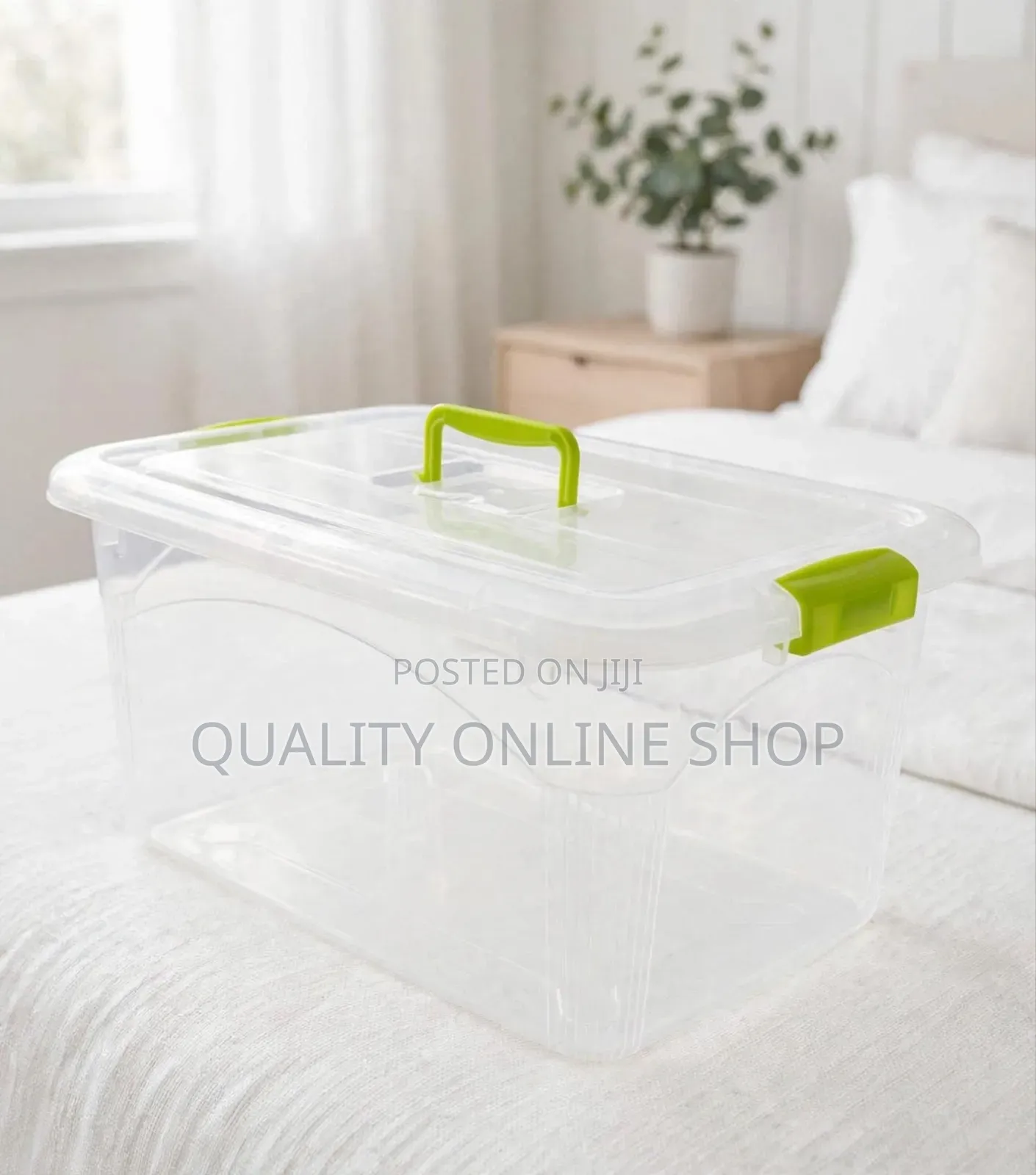 Transparent Storage Box With Lock and Handle