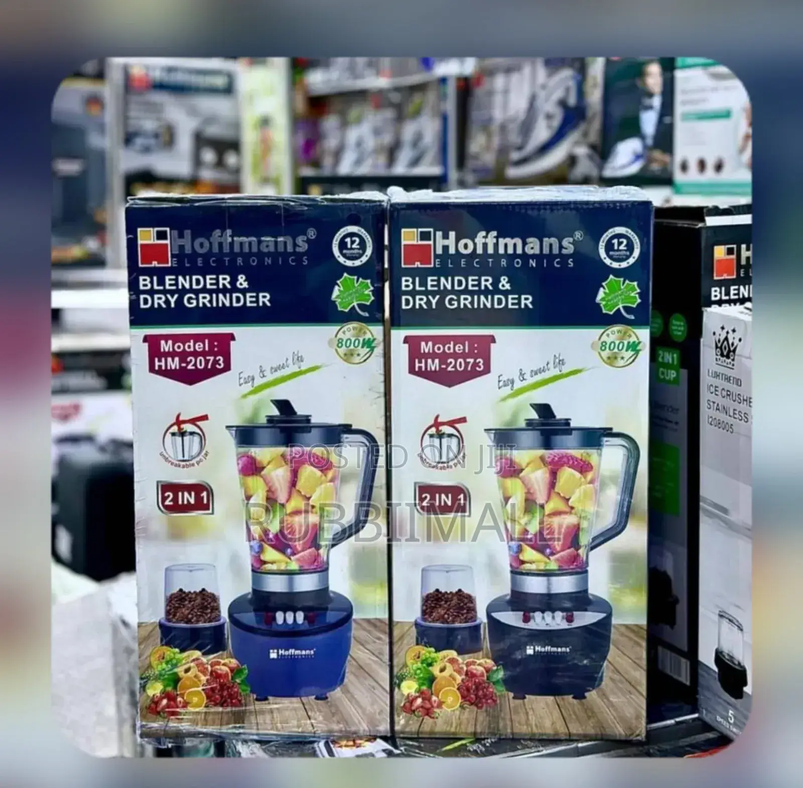 Hoffmans Blender & Dry Grinder 2 in 1~ HM-2073