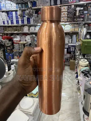 Pure Copper Water Bottle - 1000ml Premium Ayurvedic Flask