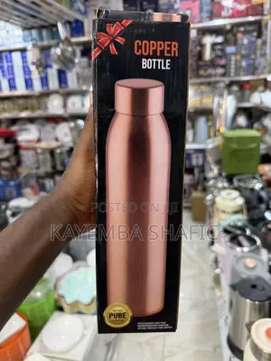 Pure Copper Water Bottle - 1000ml Premium Ayurvedic Flask