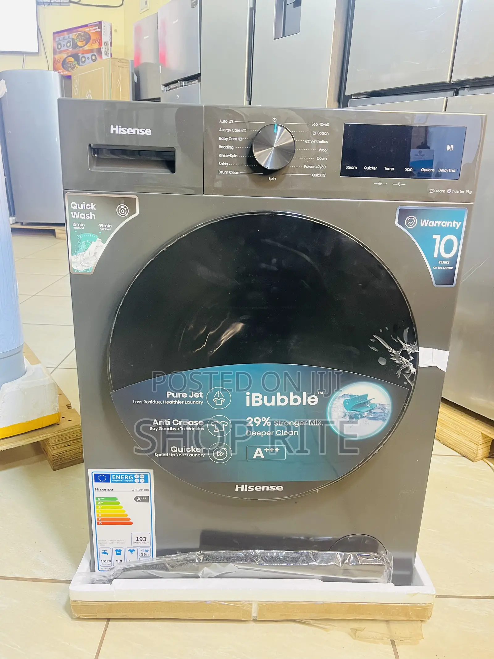 HISENSE 9kgs Front Loader