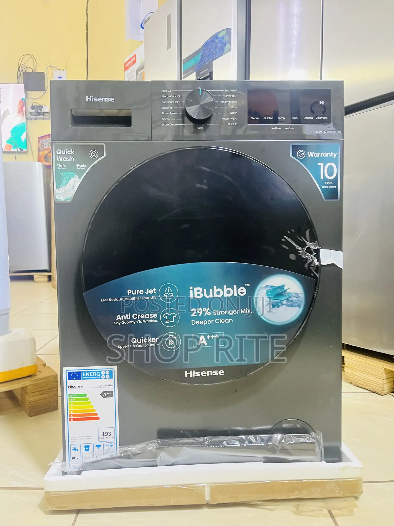 HISENSE 9kgs Front Loader