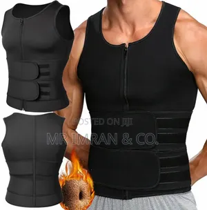 Men's Neoprene Zipper Sauna Waist Trainer and Sweat Vest