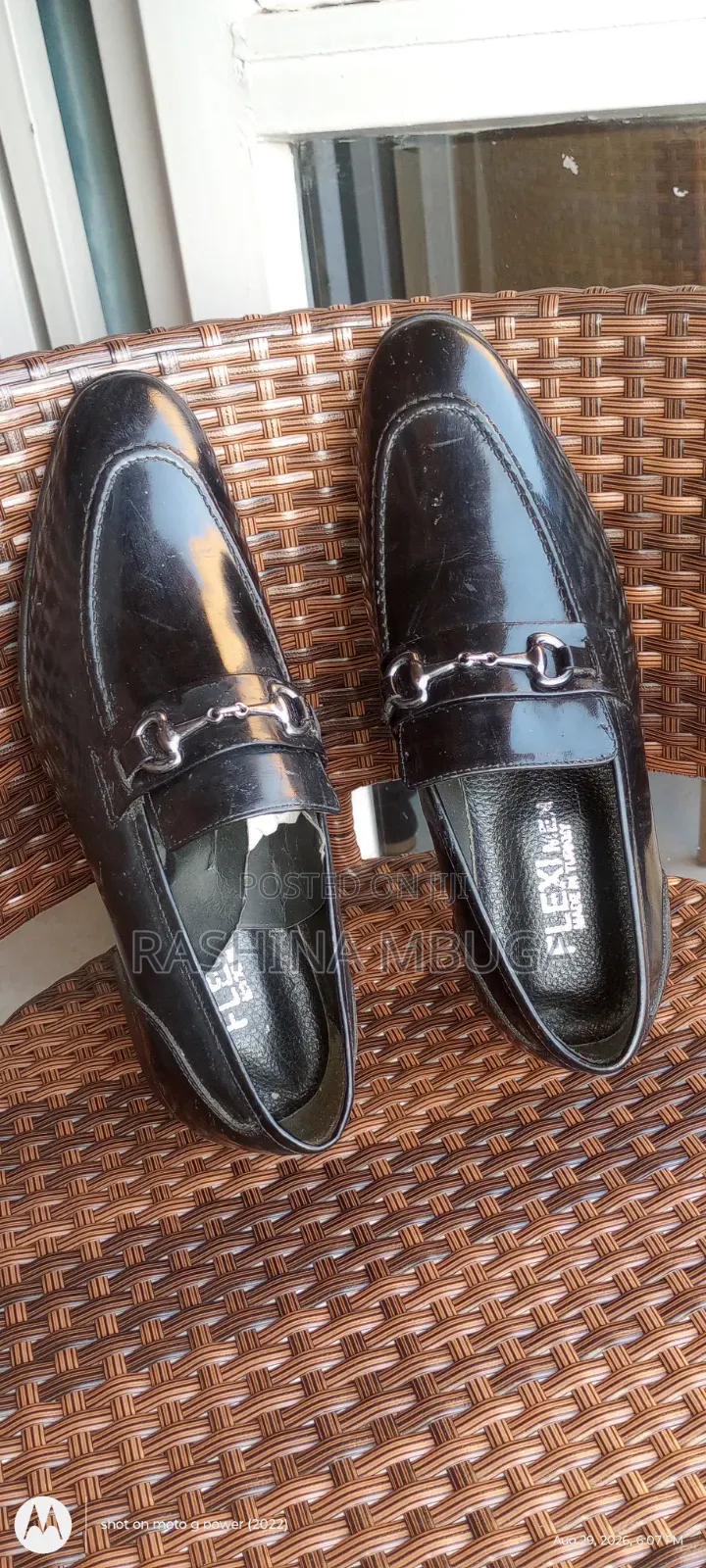 Brand New Flexi Men Turkish Leather Loafers - (Black & Blue)