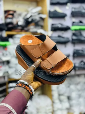 Double-Strap Platform Slide Sandals
