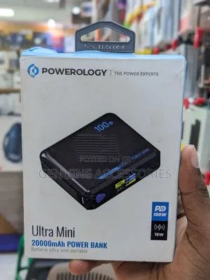 Powerology Ultra Mini 20000mAh 100W Magsafe Wireless Laptop Power Bank