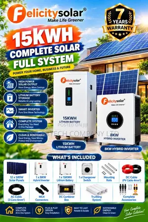 Felicity 15kWh 300Ah Complete Solar System 8kW Inverter