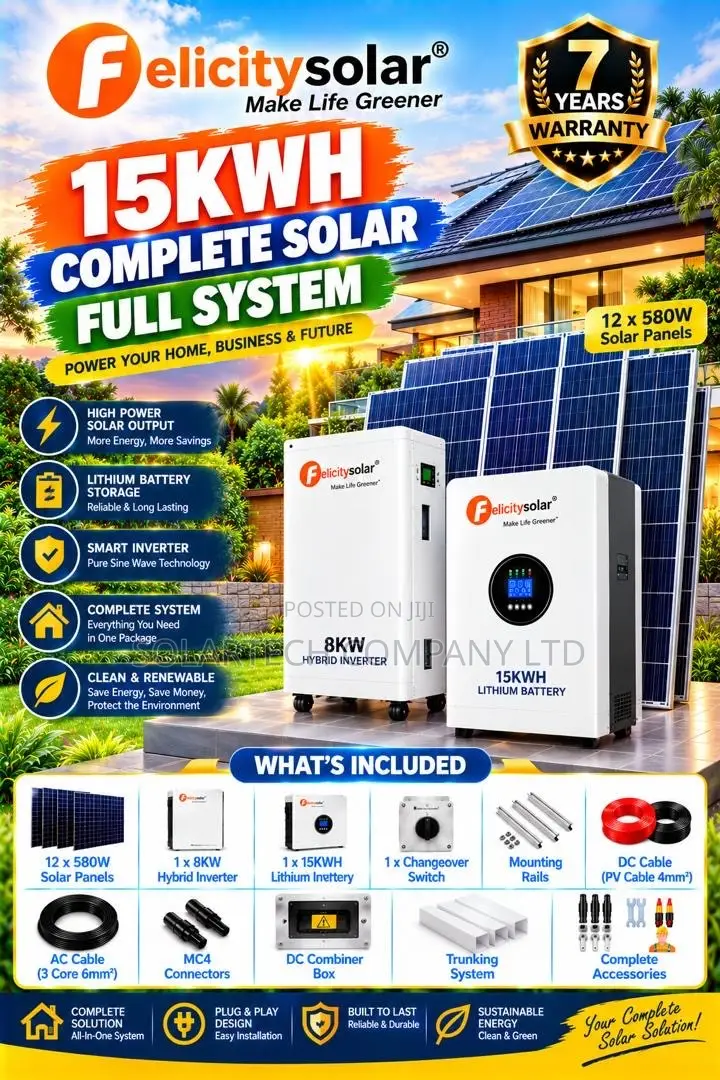 Felicity 15kWh 300Ah Complete Solar System 8kW Inverter