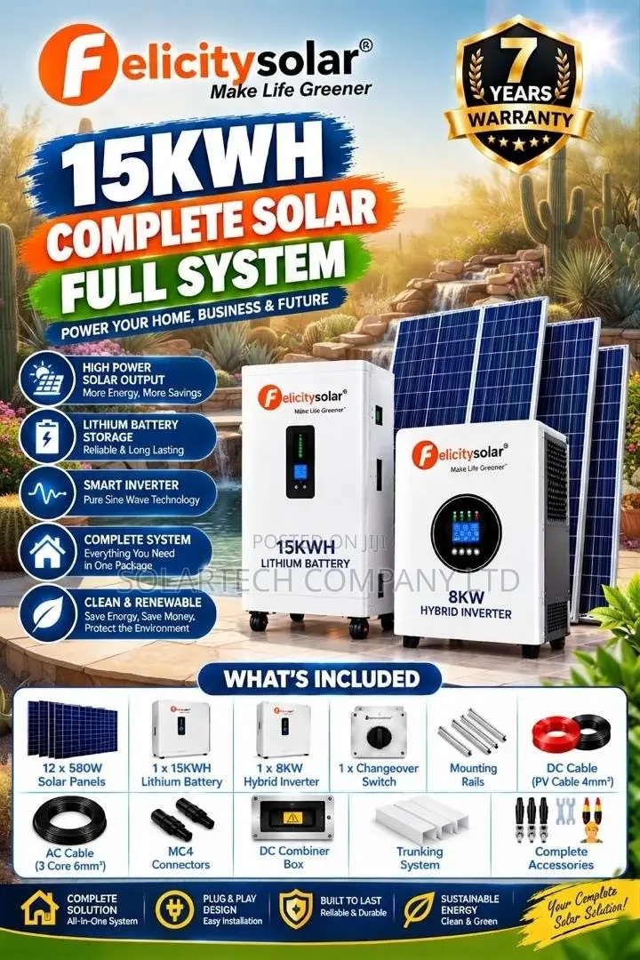 Felicity 15kWh Lithium Battery Solar System 300Ah 48V Full Kit