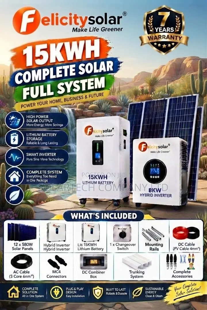 Felicity 15kWh Lithium Battery Solar System 300Ah 48V Full Kit