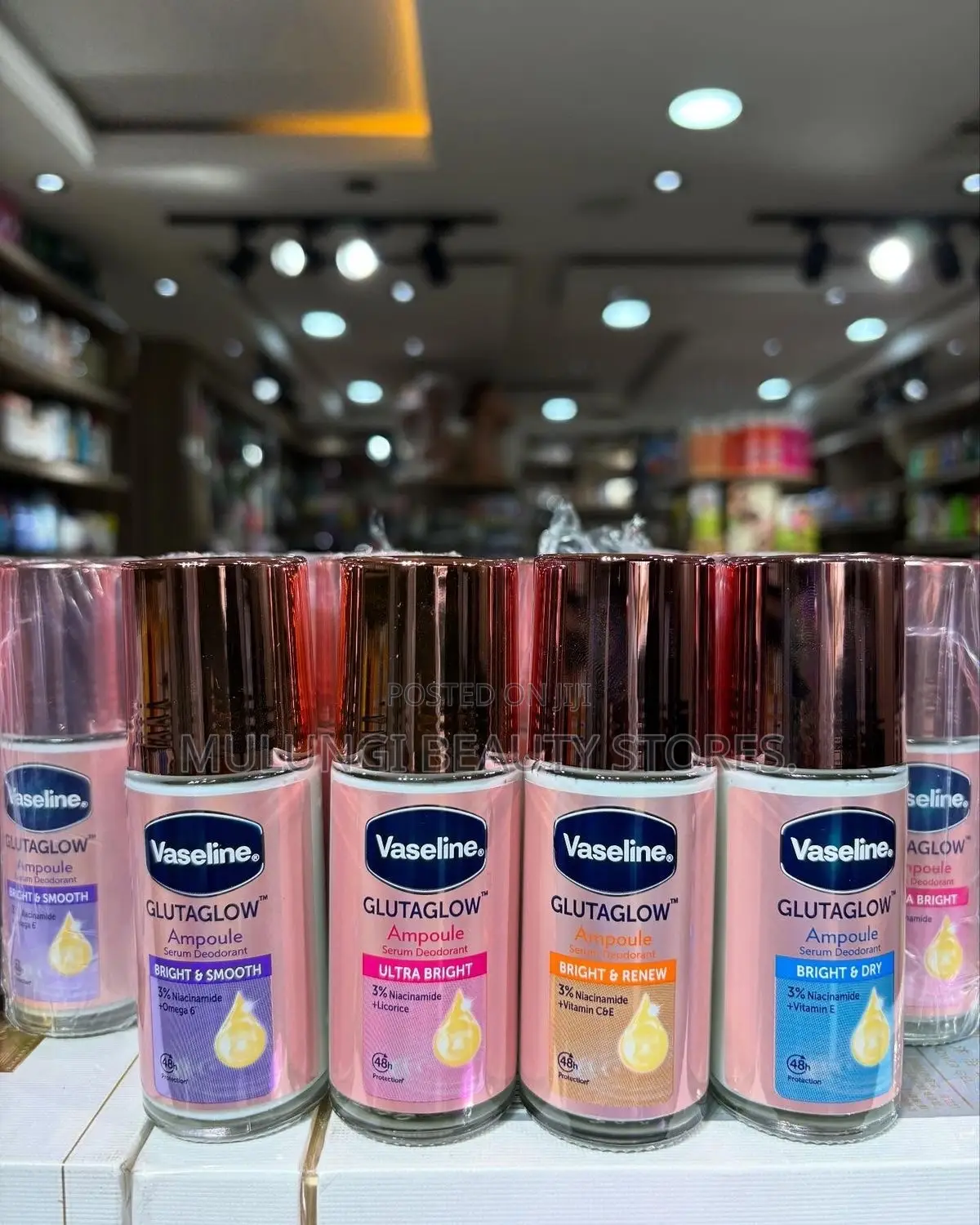 Vaseline GlutaGlow Ampoule Serum Deodorant Ultra Bright Roll-On.