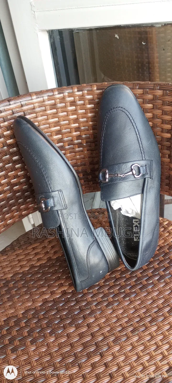Brand New Flexi Men Turkish Leather Loafers - (Black & Blue)