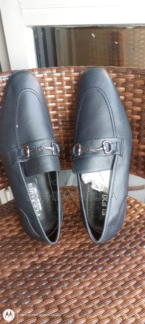Brand New Flexi Men Turkish Leather Loafers - (Black & Blue)