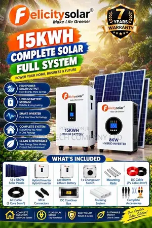 Felicity Complete Solar System 15kWh Battery 6.96kW Solar